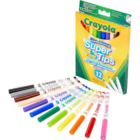 Crayola 12 Supertips Filzstifte