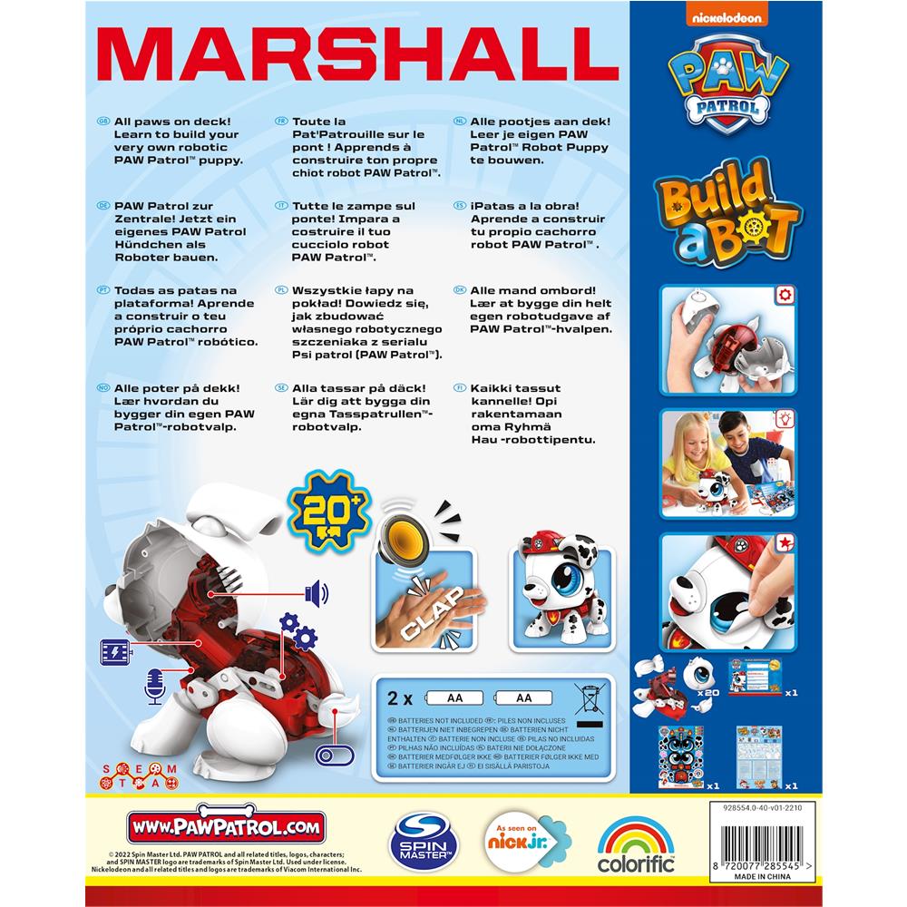 Construisez un robot Paw Patrol Marshall
