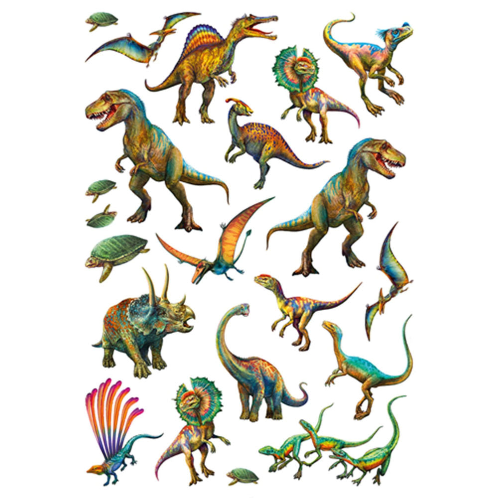 Schmidt Spiele Wild Dinos 150 pièces (y compris les tatouages de dinosaures)