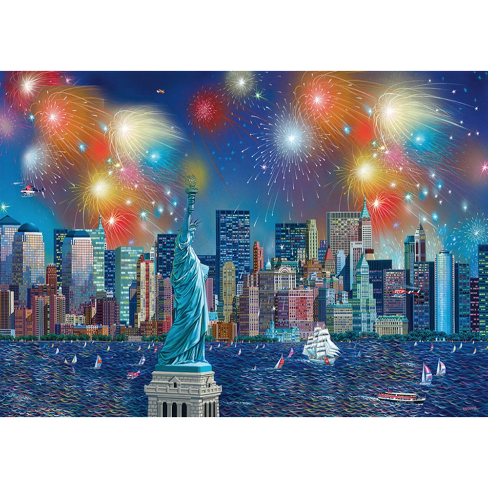 Schmidt Spiele Statue of Liberty with fireworks 1000 pieces