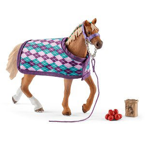Schleich Thoroughbred with blanket