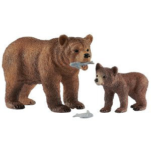 Schleich Grizzlybär Mutter mit Jungem
