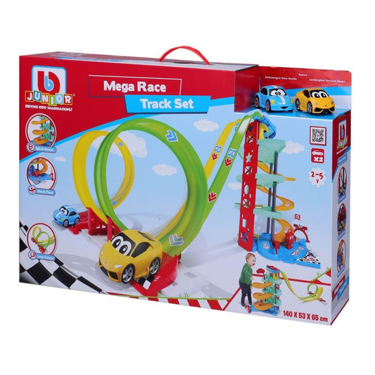 Ensemble de piste de course BB Junior Mega, garage