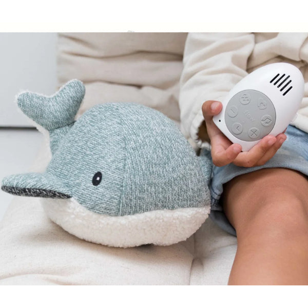 Flow Amsterdam Doudou bébé Moby la Baleine, gris