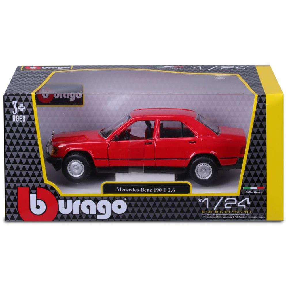 Bburago Mercedes Benz 190E 1987 1/24 rouge