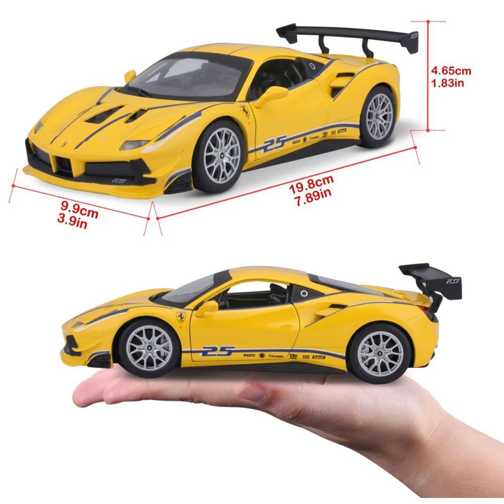 Bburago Ferrari Racing 488 Challenge 1/24 jaune