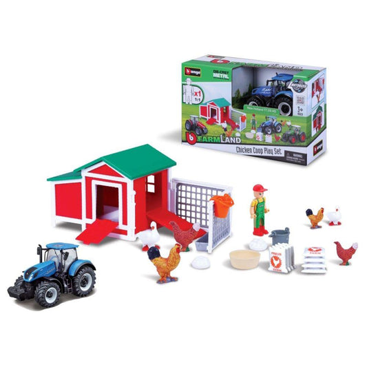 Bburago Parkgarage Hühnerstall mit Traktor