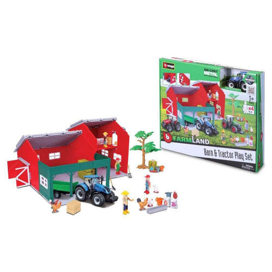 Grange Bburago avec tracteur