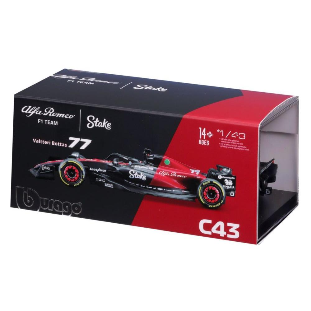 Bburago Alfa Romeo F1 Team Stake C43 Bottas 2023, 1:43