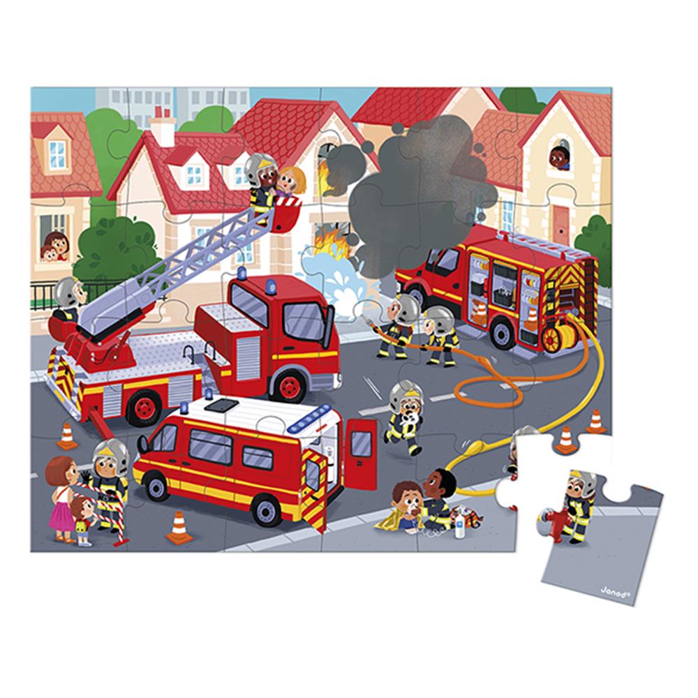 Janod Puzzle Pompiers, 24 pièces