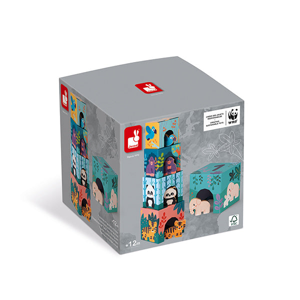 Janod WWF pyramide à empiler animaux