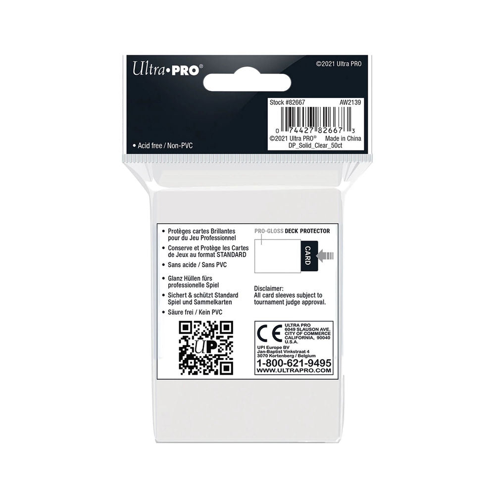 Ultra Pro Clear Deck Protector Standard (50) NEW SIZE