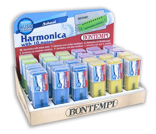 Bontempi Mundharmonika mit Metallzungen, assortiert