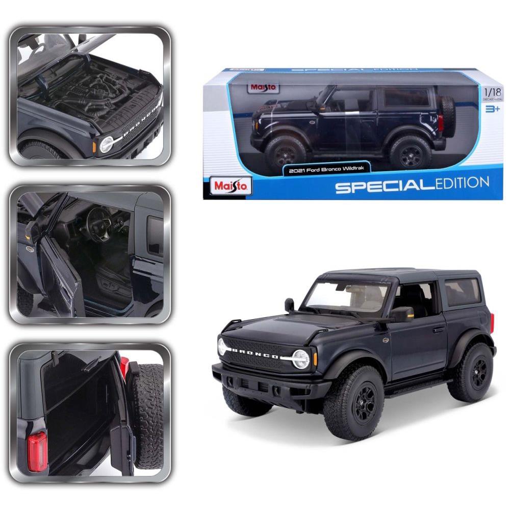 Maisto Ford Bronco Wildtrak 2021, blau, 1:18