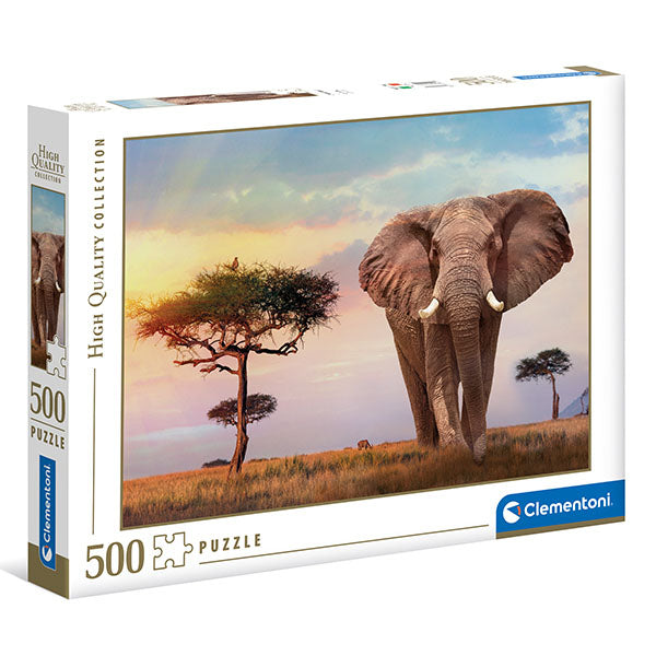 Clementoni Puzzle Coucher de soleil africain 500 pièces.