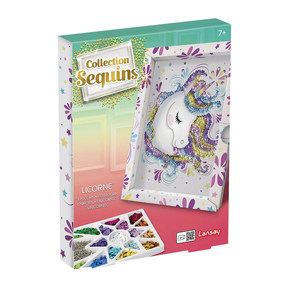 Collection Sequins Paillettenkunst Einhorn