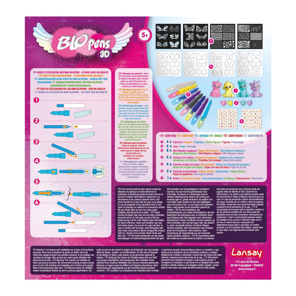 Blopens Spray Pen Set 3D Animals