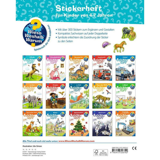 Ravensburger Wieso? Weshalb? Warum? Stickerheft: Pferde
