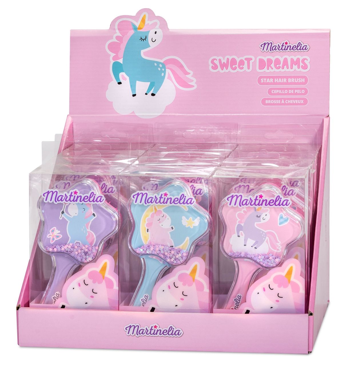 Martinelia Unicorn Glittery Star Hair Brush ass.