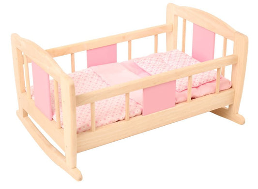 Spielba doll cradle with contents
