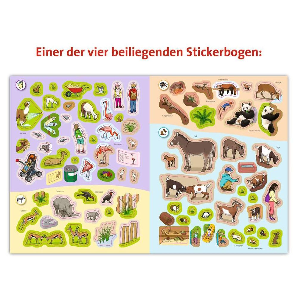 Ravensburger Pourquoi ? Pour quelle raison? Pourquoi? Livre d'autocollants : Au zoo