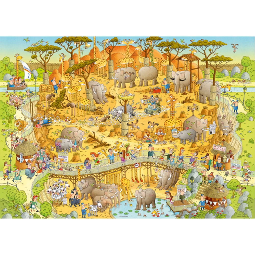 Heye Puzzle Habitat Africain - Puzzle Standard, 1000 pièces