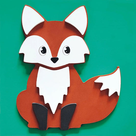 3D-Holzbild zum Bemalen Fuchs