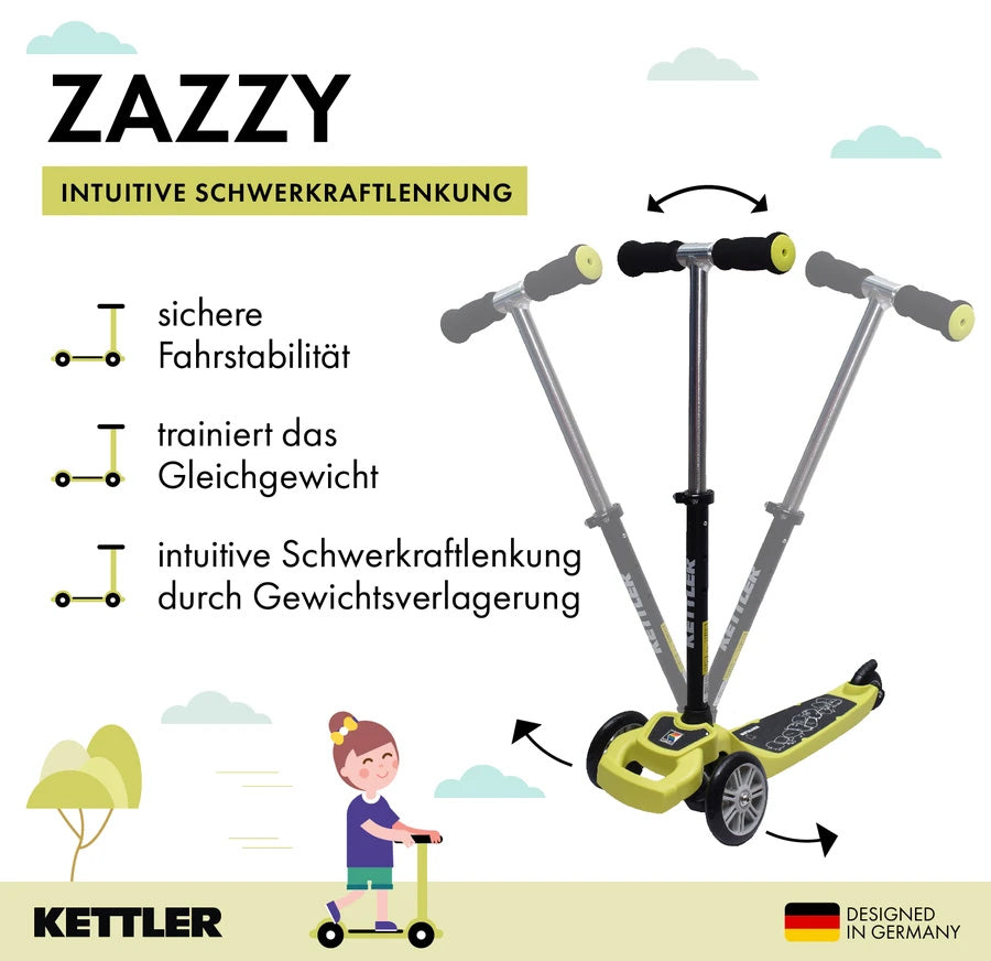 Kettler ZAZZY Kinderscooter, fuchsia rot
