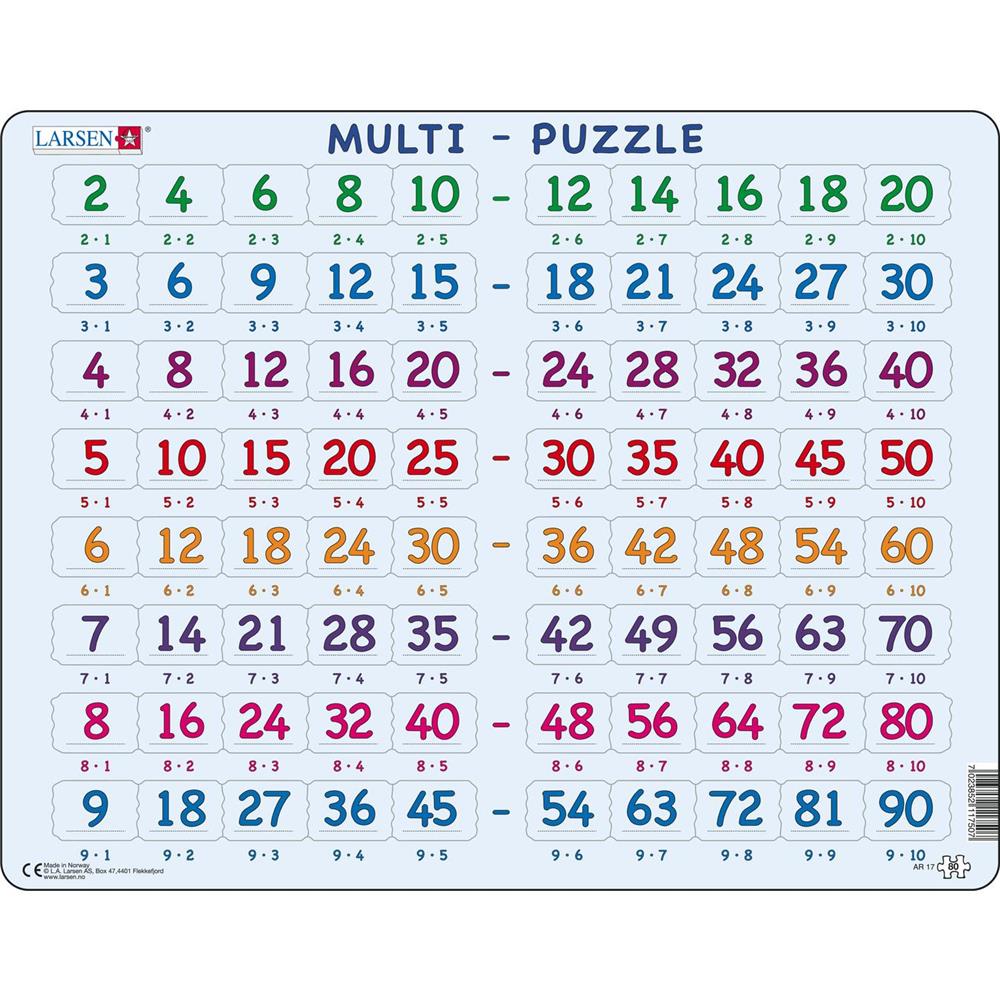 Larsen Puzzle Multiplication, 80 pieces