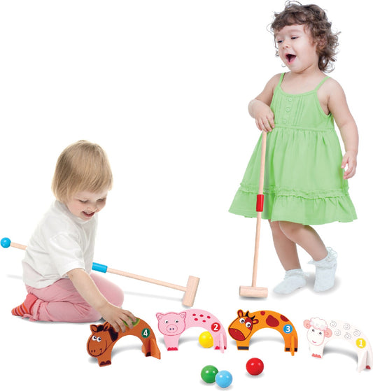 Spielba Kinder Krocket mit Tierfiguren