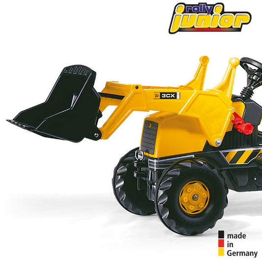 RollyToys Junior Pedal Tractor JCB with Front Loader & Rear Excavator