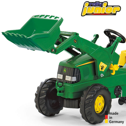 RollyToys Junior pedal tractor John Deere with front loader & rear excavator