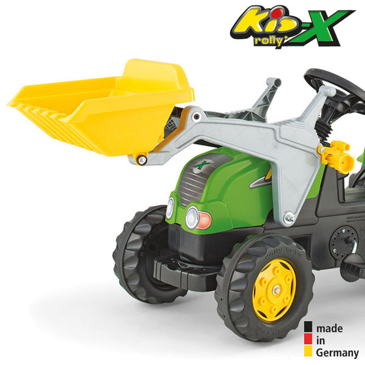 RollyToys Kid-X with trailer & loader, green