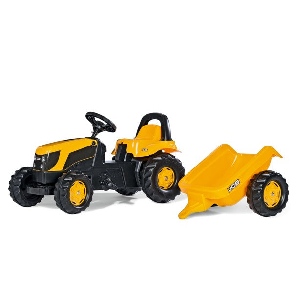 RollyToys Kid Pedal Tractor JCB with Trailer