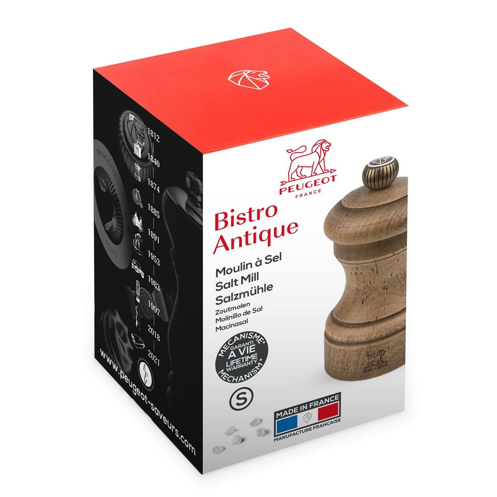 Peugeot Bistro Antique salt mill, 10 cm