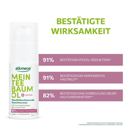 alkmene Mein Teebaumöl Hautbildverfeinernde Gesichtscreme, 50 ml