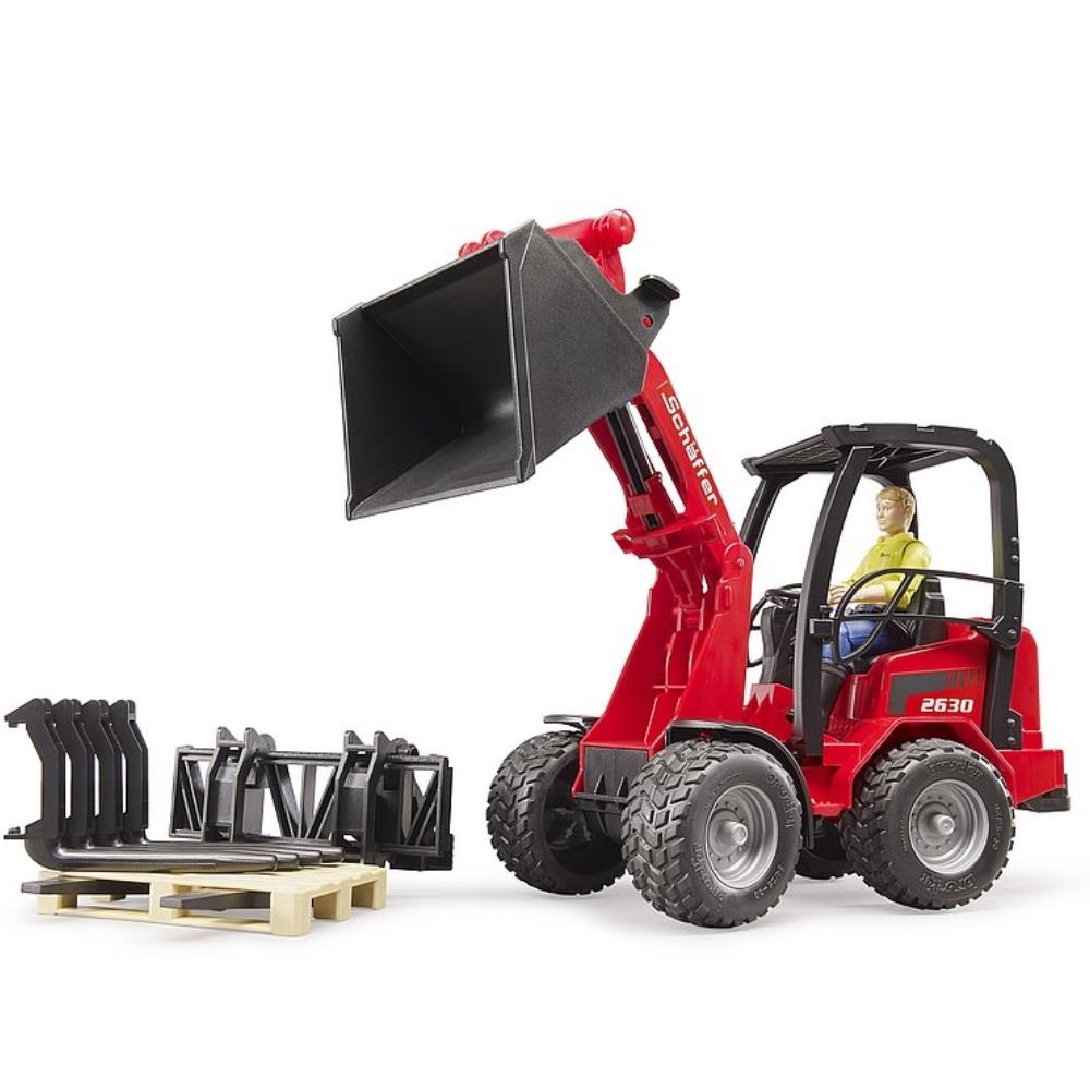 Chargeur de cour Bruder Schäffer 2034 avec figurine