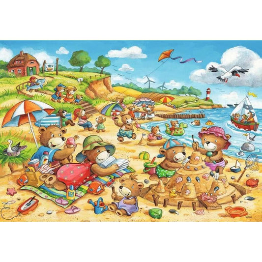 Ravensburger Puzzle pour enfants Vacances à la mer, 2 x 24 pièces