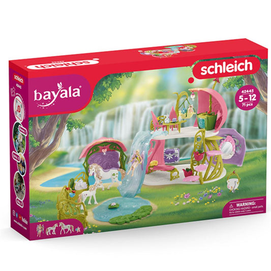 Schleich Glitzerndes Blütenhaus mit Einhörnern, See und Stall