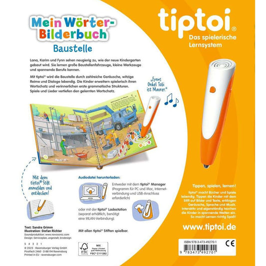 Ravensburger tiptoi® Mein Wörter-Bilderbuch Baustelle
