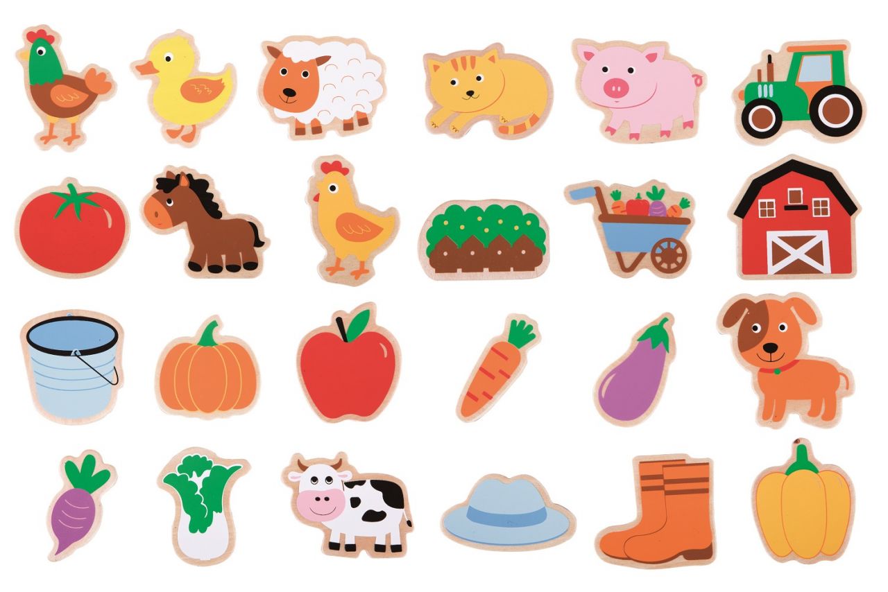 Playba Farm Magnets, 24 pieces