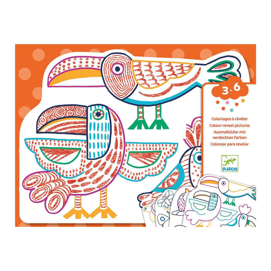 Ausmalbilder verdeckte Farben Wildnisfamilie