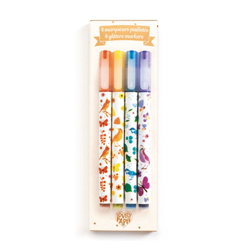 Djeco 4 Marker Glitzer Tinou