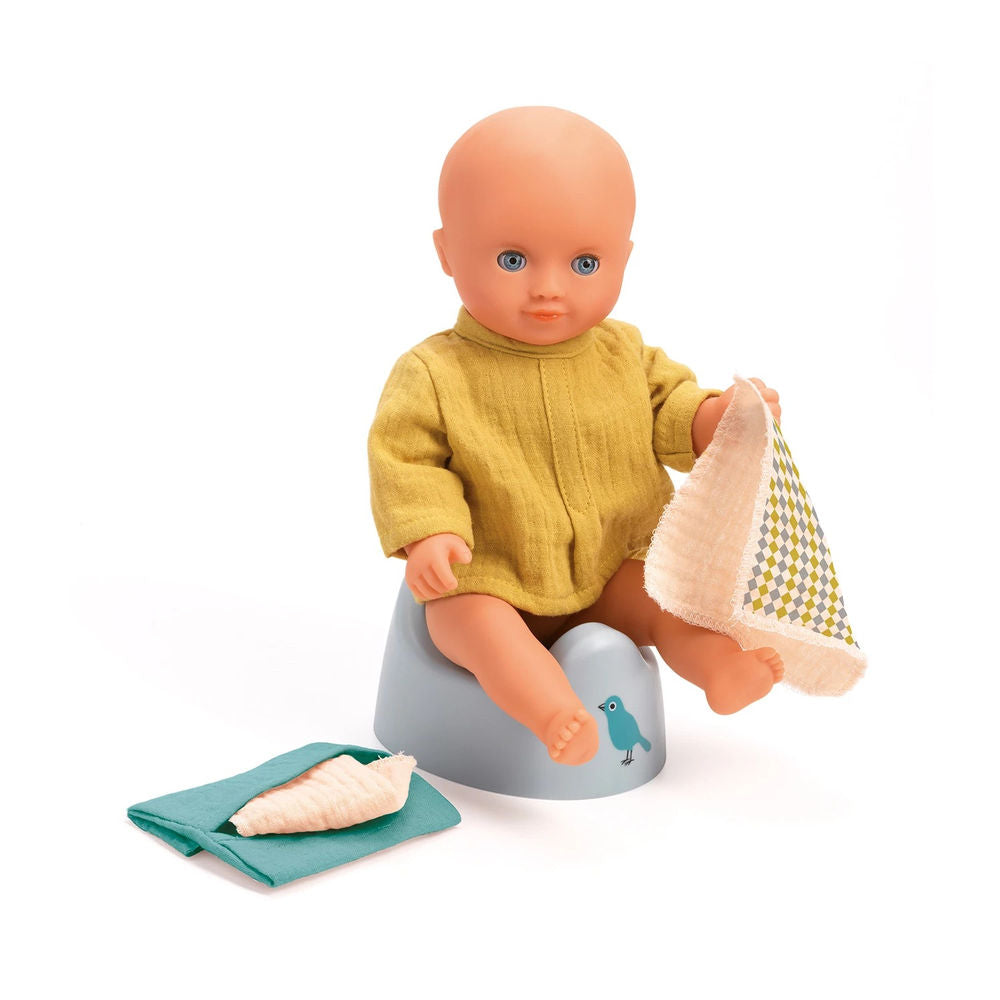 Pot et lingettes humides Djeco Pomea