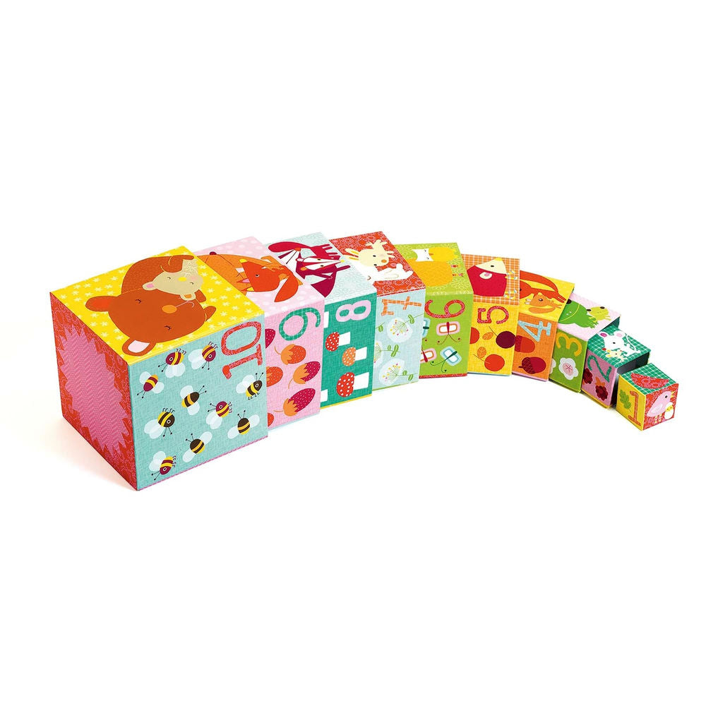 Djeco Pyramid Forest, 10 cubes