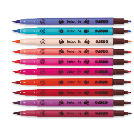 Djeco 10 felt brushes girls