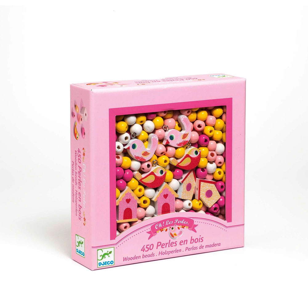 Djeco wooden beads birds