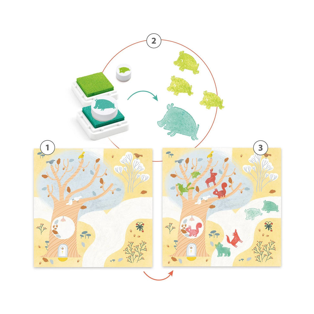 Djeco stamp set Visiting