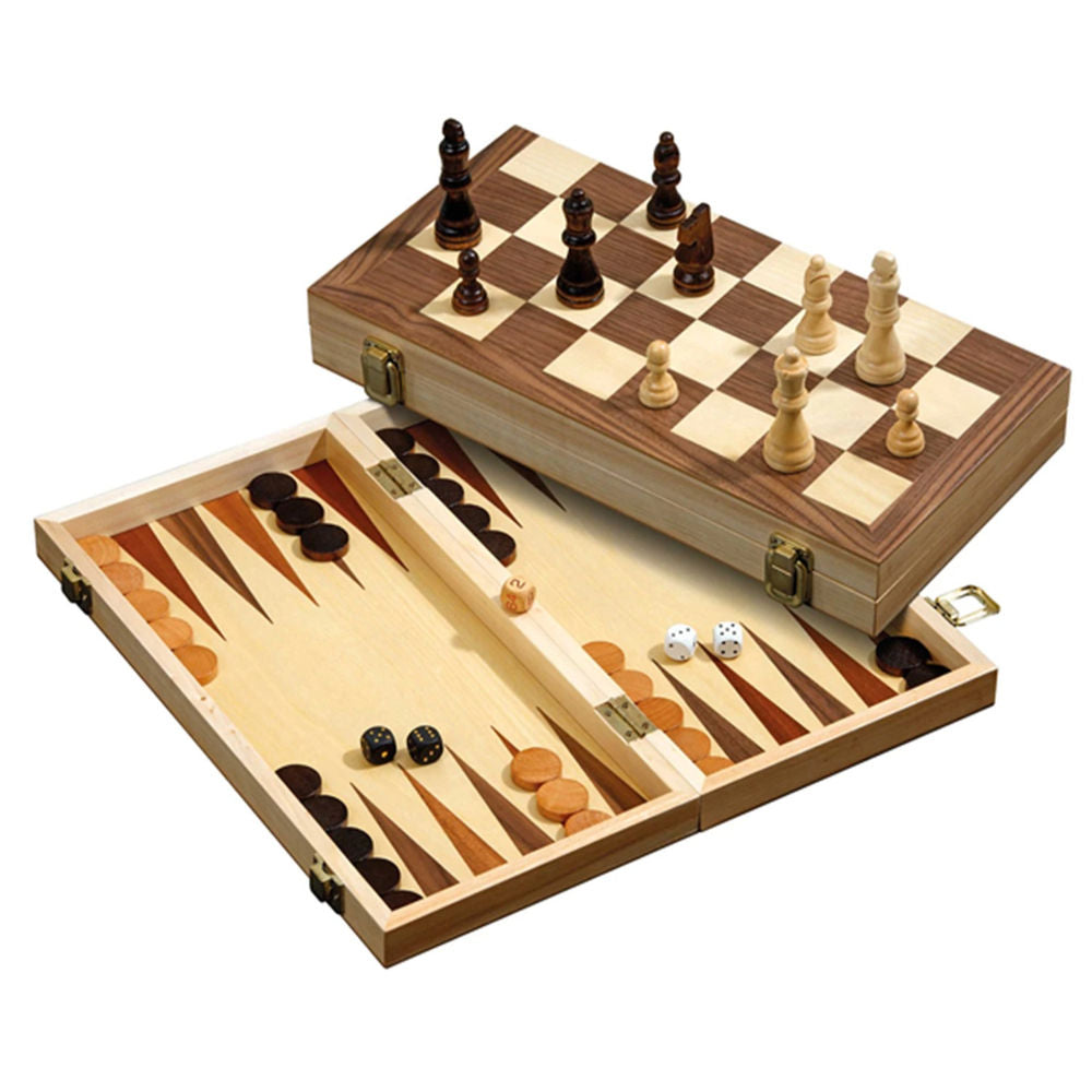 Jeu de dames de backgammon Philos Chess - Champ 40 mm