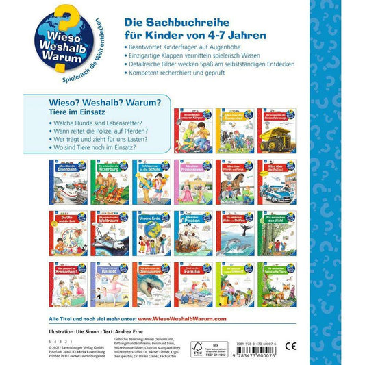 Ravensburger Wieso? Weshalb? Warum?, Band 16: Tiere im Einsatz
